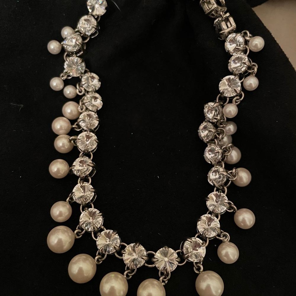 Miu Miu Pearl and Crystal Necklace